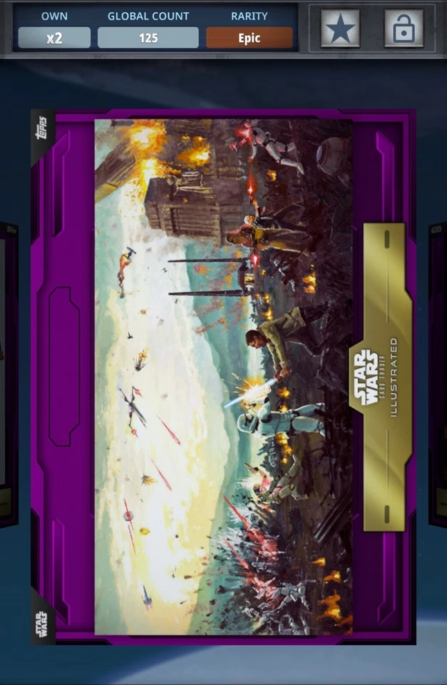 Topps Star Wars Card Trader Illustrated 2022 W3D2 Purple Battle Digital - Image 1 of 1
