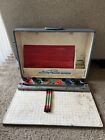 Vintage National Display Specialties Sign Stencil Making Briefcase With Supplies
