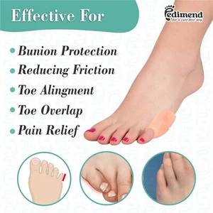 Toe Little Bunion Corrector Silikon Gel Separator Glätteisen Pinky Fußpflege - Bild 1 von 13