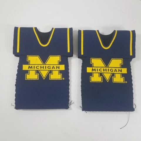 Michigan Wolverines NCAA Kolder Can Koozie Lot Set Of 2 Cover