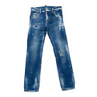 Dsquared2 Dziecięce postarzone niebieskie skinny jeans | Vintage High End Designerski dżins