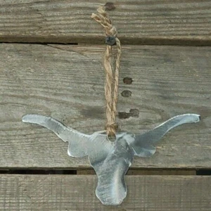PLASMA CUT STEEL ORNAMENT LONGHORN - Picture 1 of 1