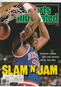 PATRICK EWING Signed 2/13/89 SPORTS ILLUSTRATED Beckett Auth. (BAS) - Picture 1 of 2
