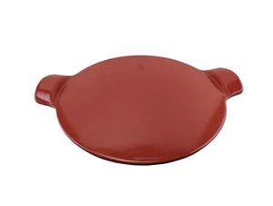 Emile Henry Ceramic bbq / pizza stone/Flame 10 inch Made In France Red - Picture 1 of 9