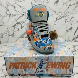 Men’s PATRICK EWING 33 HI X ACE VENTURA Grey | Sky Blue | Orange Sneakers NWT - Picture 1 of 8