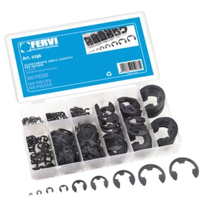 SET KIT ASSORTIMENTO 300 ANELLI FERMI ELASTICI PER ESTERNI SEEGER FERVI 0296 - Imagen 1 de 2