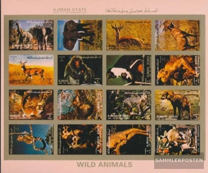 Ajman 2701-2716B Feuille miniature non dentelé neuf avec gomme originale 1972 ma - Photo 1/1