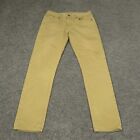 J Crew Jeans Mens 30X32 Tan Tapered Leg Athletic Fit 5 Pocket Jeans Travel Jean