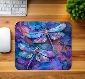 Dragon Fly Mouse Pad Non-Slip Rubber Backed Laptop Computer PC Gaming - Picture 1 of 2