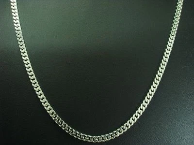 925 Argento Sterling Collana Maglia Grumetta / Vero Argento/50,7cm/20,1g - Immagine 1 di 3