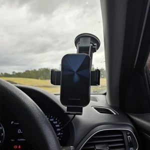Car Mobile Phone Holder Wireless Charging Mount For iPhone & Android - Picture 1 of 13