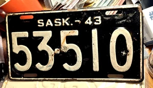 🇨🇦 - SASKATCHWAN - 1943 matrícula pasajero, bonito original, 1xh año de guerra - Imagen 1 de 3