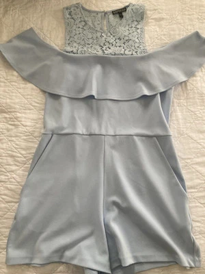 Женский комбинезон Express Ice Blue с кружевом размер 12  - Изображение 1 из 4