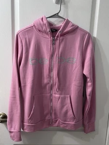 Bebe Sport Damen | Baby Pink Full Zip Y2K Hoodie | Activewear - Bild 1 von 7