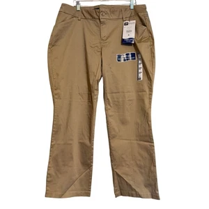 Lee Womens Curvy Fit No-Gap Trouser Pants Modern Series Size 20W Khaki Caramel - Picture 1 of 13
