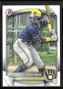 JESUS MADE 2025 1st Bowman Paper Base Rookie Card (RC) #BCP-50 Milwaukee Brewers - Picture 1 of 2