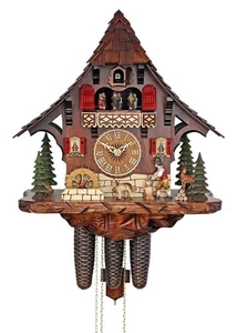 HerrZeit by Adolf Herr Cuckoo Clock - The Busy Wood Chopper AH 446/1 8TMT NEW - Picture 1 of 5