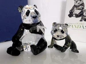 Swarovskiđź’Ž SCS Jahresausgabe 2008 Pandas 900918 OVP inkl Namensschild - Picture 1 of 7