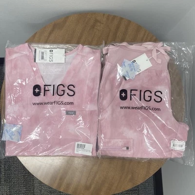 Conjunto Exfoliante Figs Mujer Mármol Rosa Rosa Catarina Top y Pantalones Yola XXS/XXS-P Foto 1 de 4