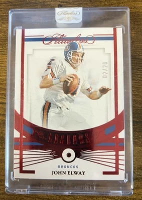 JOHN ELWAY 20/02 2021 Panini Flawless Legends RUBY lacrado encapsulado BRONCOS - Imagem 1 de 2