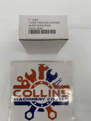 PIC Gauges 101D-204C Dry Pressure Gauge 0-30PSI 2" Dial 1/4" NPT Brass Lower - Image 1 of 4