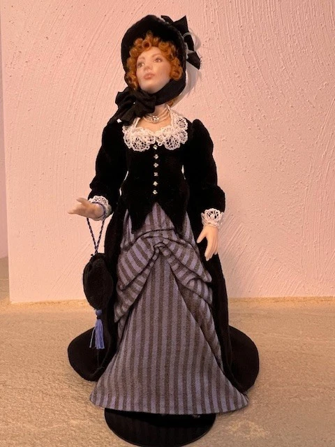 Dollhouse Miniature, Artist, Artisan, Terri Davis Lady Doll, Porcelain, 12th - Image 1 of 4