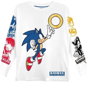 Boys Sonic The Hedgehog Graphic Long Sleeve T-Shirt- Little and Big Boys - Picture 1 of 6