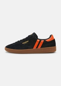 Patrick Monaco Mens Trainers Casual Shoes Black Orange - Picture 1 of 11