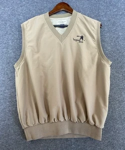 Chaleco Rompevientos Pebble Beach Clásico Cuello en V Beige/Caqui Talla XL - Imagen 1 de 10