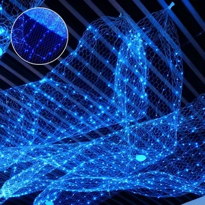 Net String Lights 300 LED 1m W x 5m L Curtain Mesh Lights for Bush Deck Fence - Picture 1 of 22