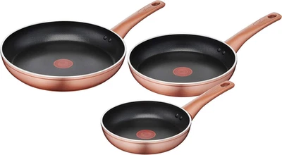 Ramata Set Padelle Antiaderenti in Alluminio Ø 20/24/28 Cm, Esterno Effetto Rame - Immagine 1 di 4