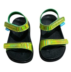 Native Kinder Jugend Kleinkind Sandalen Charley Hologramm grün schillernd Größe C-7 - Bild 1 von 5