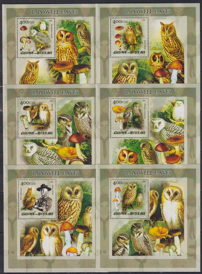 ST108Pd. Guinea-Bissau - MNH - Birds - Owls - 2005 - Deluxe - Image 1 of 1