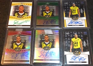 (11) 2013 LEAF SU'A CRAVENS RED AUTO #D/5+PLATE #D 1/1+GOLD #D/10 USC ARMY LOT - Picture 1 of 2