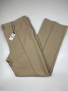 Express Womens Dress Pant Sz XL High Rise Boot Cut Pant Front Seam Stretch Tan - Picture 1 of 12