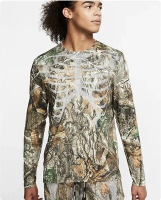 Nike NikeLab NRG Esqueleto Camuflaje Realtree Hombres Camisa Talla XL CJ0179-237 Nueva RARA Foto 1 de 4