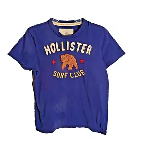 Camiseta De Colección Y2K Hollister Coastal Surf Club Bordada Oso Azul Mediana - Imagen 1 de 4