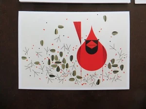 Charley Harper Cardinal Close-Up blank notecard envelope 5" X 7" - Picture 1 of 4