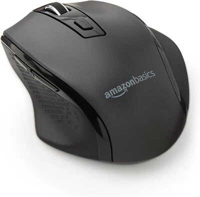 Amazon Basics Ergonomic 2.4 Ghz Wireless Optical PC Mouse DPI Adjustable Black - Image 1 of 4