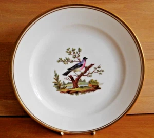 ANTIQUE LOCRE FRENCH PORCELAIN PLATE PAINTED WITH A BIRD ON A BRANCH - Picture 1 of 11