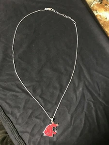 925 Sterling Silver Washington State University Necklace - Picture 1 of 4