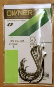 Owner SSW Circle Hook 5178 - Picture 1 of 11