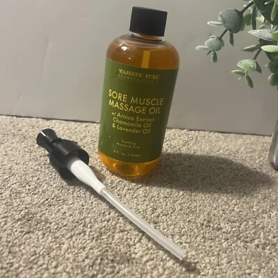 MAJESTIC PURE Arnica Sore Muscle Massage Oil for Body - 8 fl. oz. NEW!! - Image 1 of 4