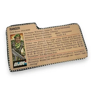 1982 Hasbro GI Joe Ranger Stalker File Card - Picture 1 of 2
