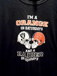 I'm Orange  on Saturdays Raiders on Sundays Syracuse t-shirt 4XL Gildan NCAA NFL - Picture 1 of 6