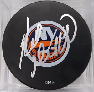 Rick Dipietro Autographed New York Islanders NHL Hockey Signed Puck - Picture 1 of 2