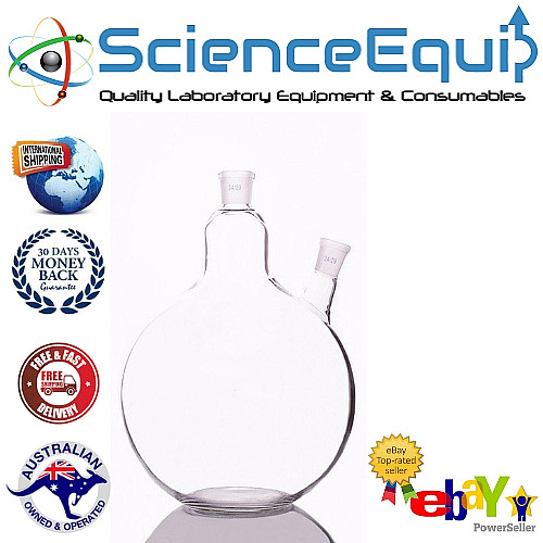 Round Bottom Flask 5000ml - 5L Single Neck Lab Glassware With 24/40 ...