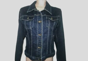 Chaqueta Jean Ralph Lauren XL De Colección Bolsillo Ajustado Elastizado Oscuro Clásico Ropa de Calle - Imagen 1 de 12
