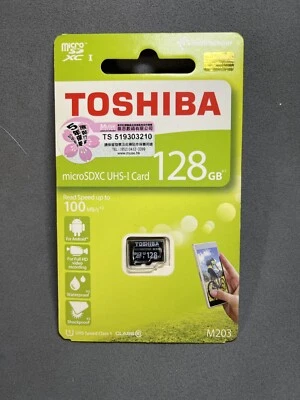 Toshiba M203 128GB micro SDXC UHS-I Card Class 10 100MB/s - Image 1 of 2