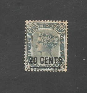 Ceilán #127 (A11f) (SG #190) F COMO NUEVO HR - 1885 28c en 32c Queen Victoria - Imagen 1 de 2